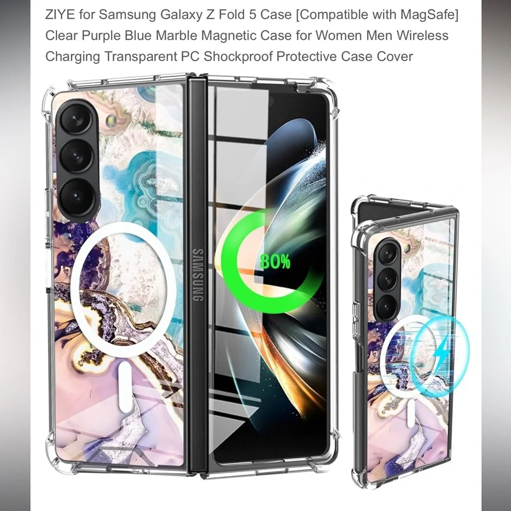 ZIYE for Samsung Galaxy Z Fold 5 Case [Compatible with MagSafe]